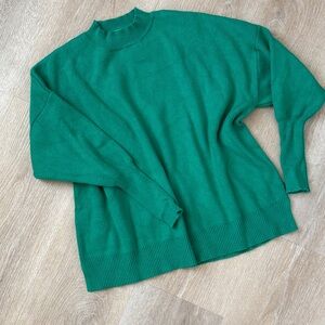 Emerald Green Women's Turtleneck Sweater